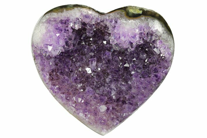 Dark Purple Amethyst Heart - Uruguay #173239